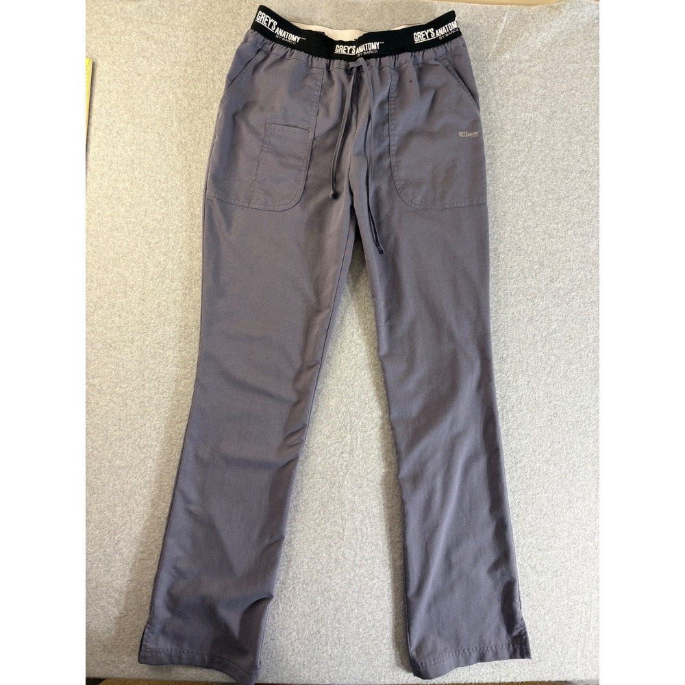 Greys Anatomy by Barco Active Scrub Pants Gray Straight Leg Womens Size ST 4275T